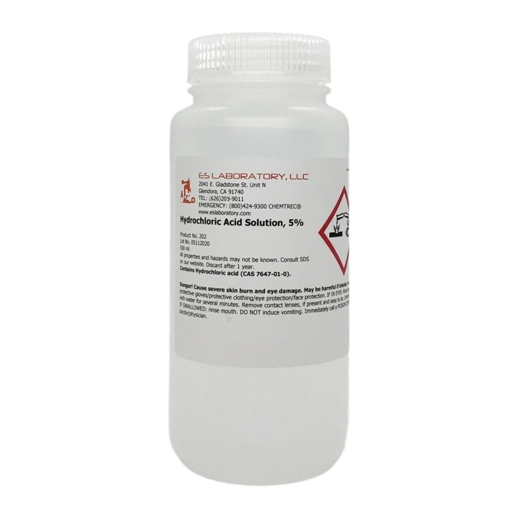 Hydrochloric Acid Solution, 5%, 500 mL