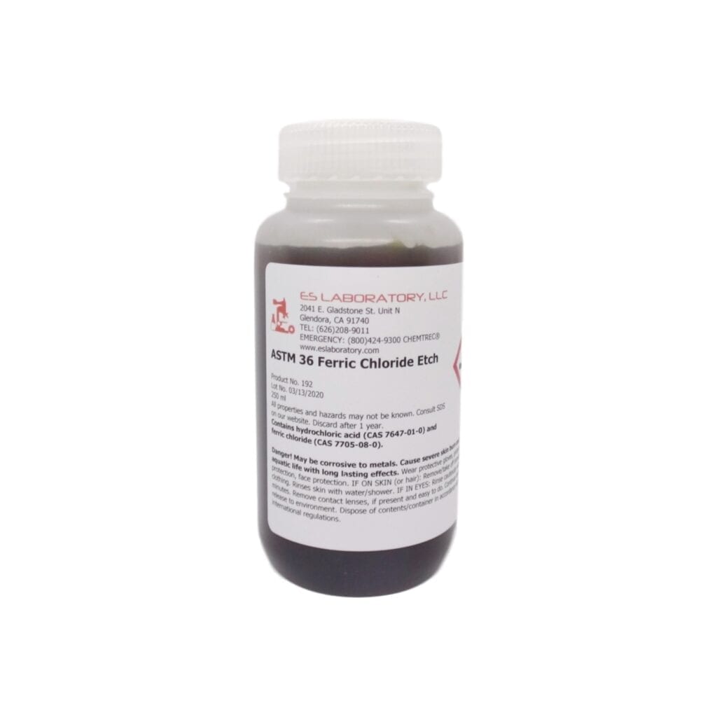 ASTM 36 Ferric Chloride Etch, 250 mL